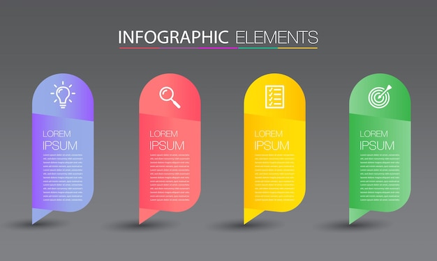 modern text box template, infographics banner 