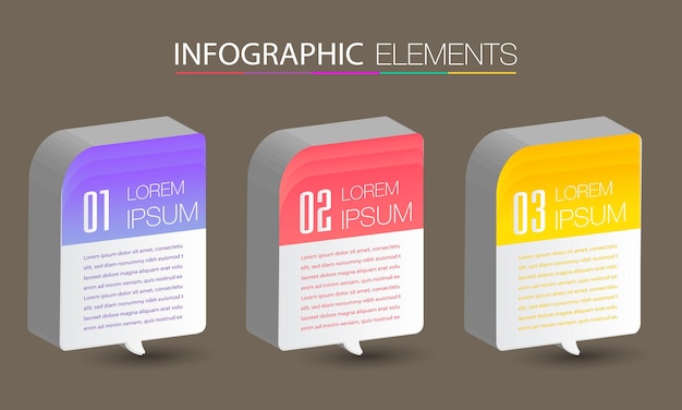 Vector modern text box template infographics banner