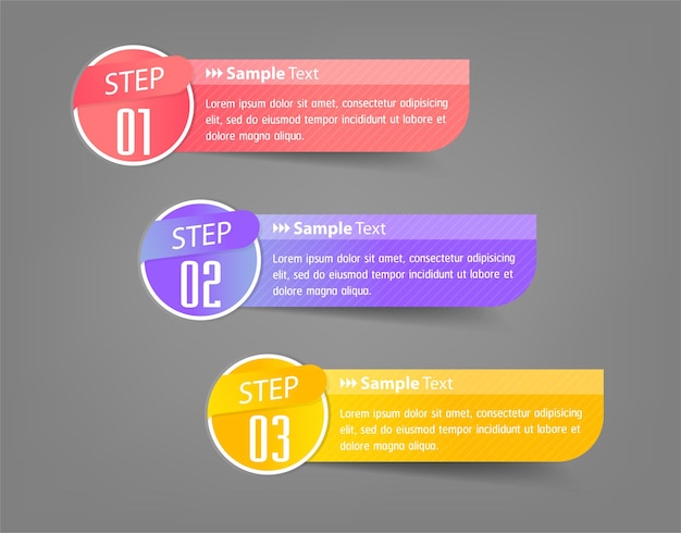 modern text box template infographics banner