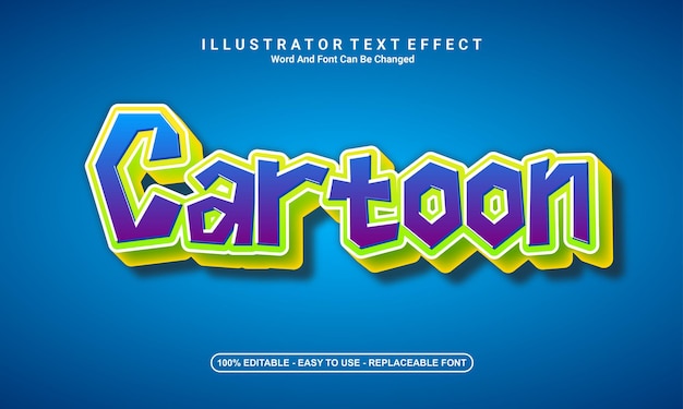 Modern text effect design cartoon