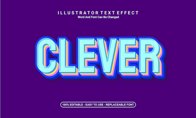 Modern text effect design, clever