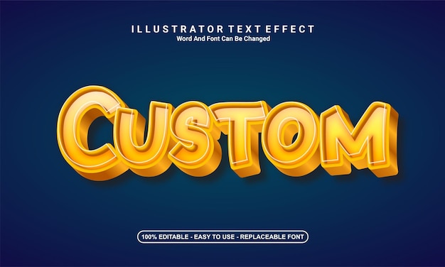 Modern text effect design custom