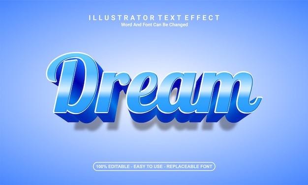 Modern text effect design dream