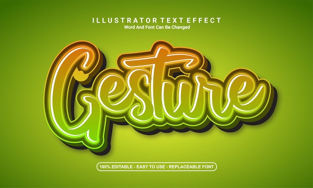 Modern text effect design, gesture