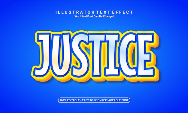 Modern text effect design, justice