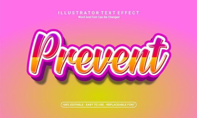 Modern text effect design, prevent