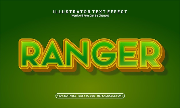 Modern text effect design, ranger