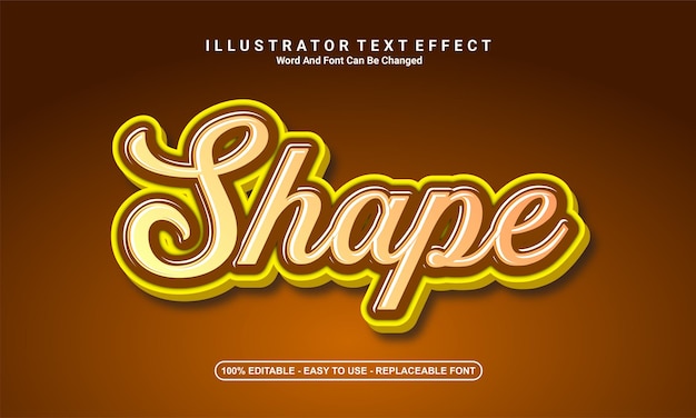 Modern text effect design, shape