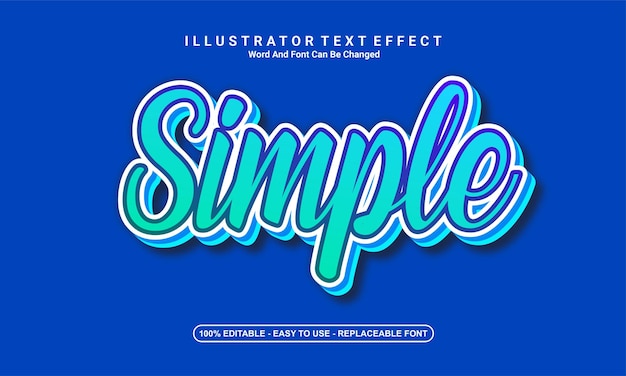 Modern text effect design, simple