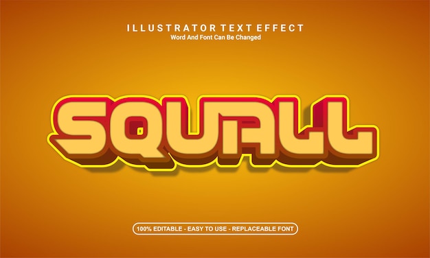 Modern text effect design squall