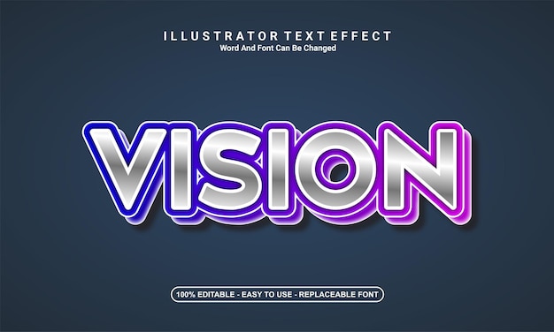 Modern text effect design, vision