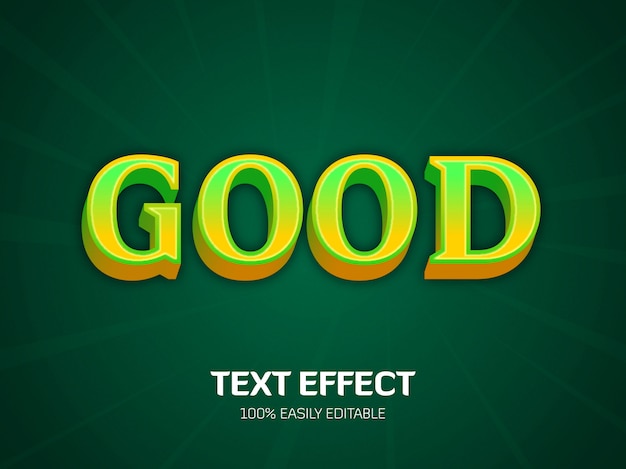 Modern text effect. editable font style