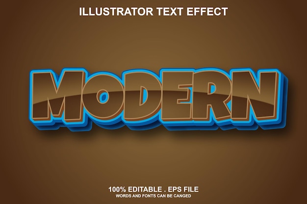 modern text effect editable