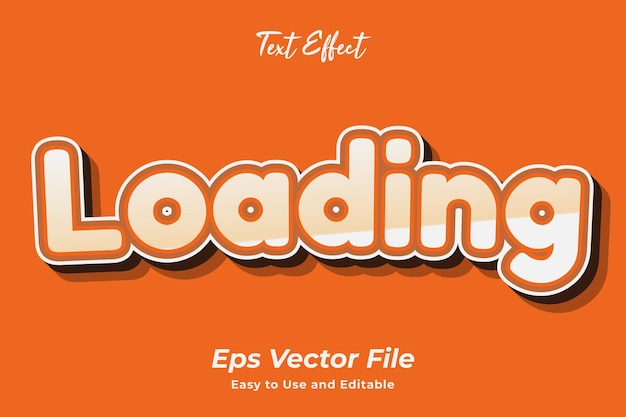 Modern text effect Loading Editable and easy to use Premium vector