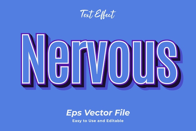 Modern text effect nervous Editable and easy to use Premium vector