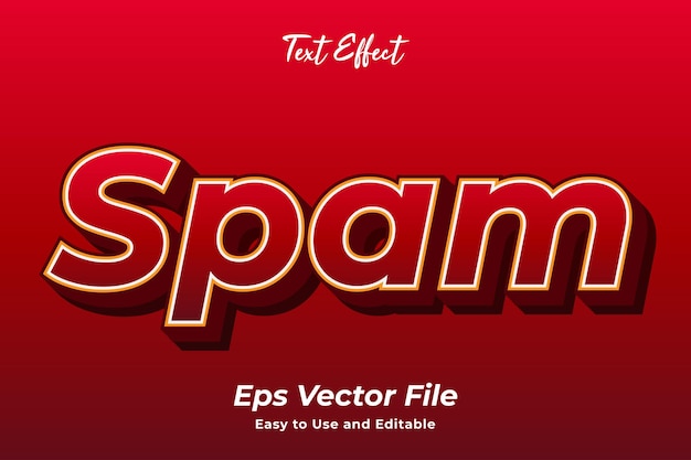 Modern text effect Spam Editable and easy to use Premium vector