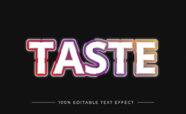 Modern text effect with gradient color