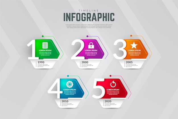 Modern timeline infographic