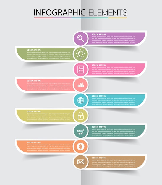 modern timeline text box template infographics banner