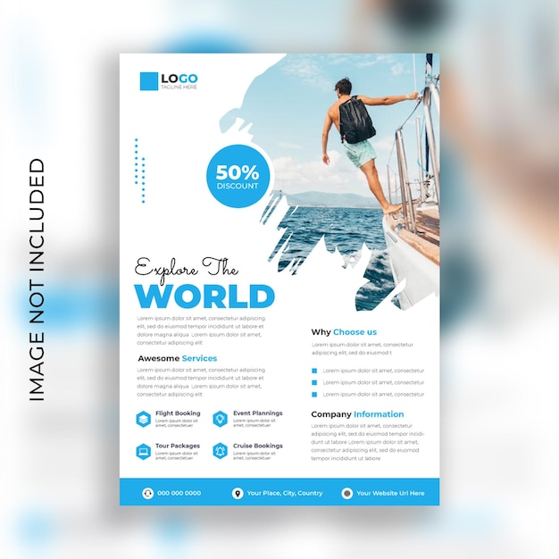 Modern Tour and Travel Agency Flyer Template Design