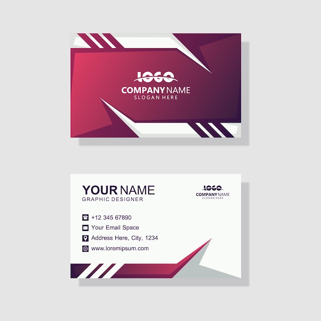 Modern transparency business card template design vecto