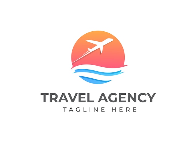 Modern travel agency logo template