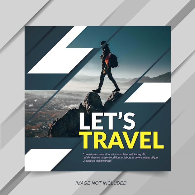 Modern travel sale instagram post template