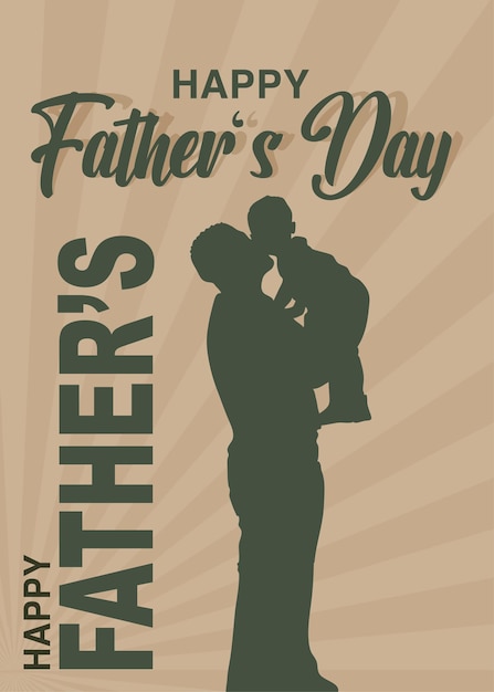 Vector modern trend world fathers day international days celebration poster design element vector