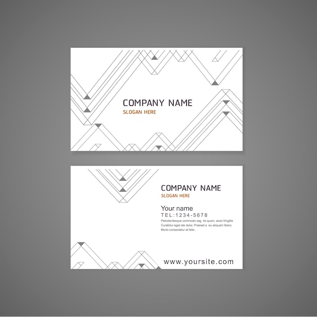 Modern triangle pattern background business card