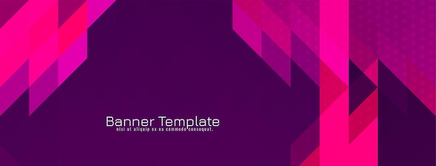 Modern triangular mosaic pattern pink and purple banner design vector