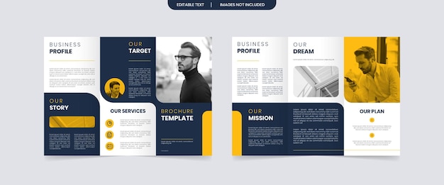 modern trifold business brochure design template