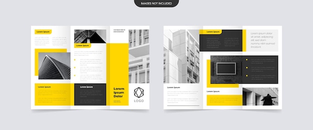 modern trifold business brochure design template