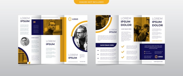 modern trifold business brochure template