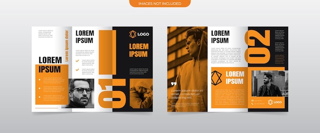 modern trifold business brochure template