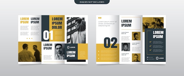 modern trifold business brochure template