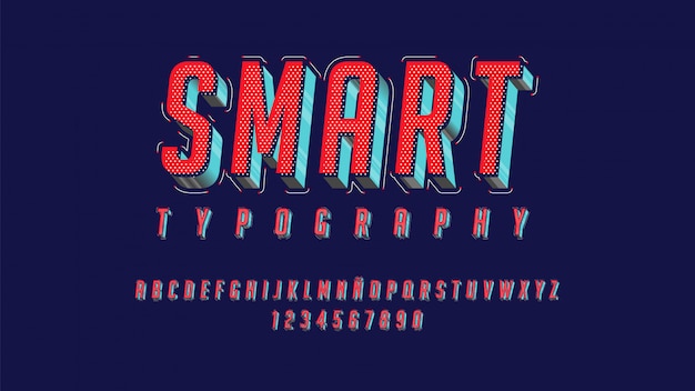 Modern typography with beautiful lines effect