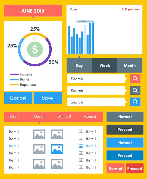 Modern UI flat kit