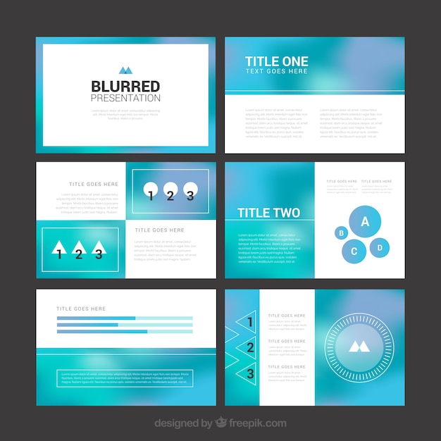 Modern unfocused presentation of business