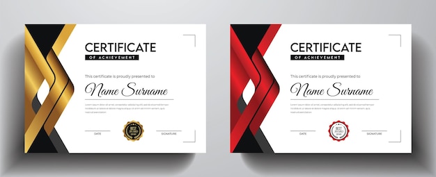 Modern and unique certificate template