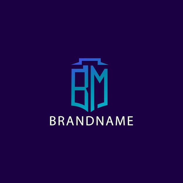 Vector modern unique corporate bm letter logo design templete