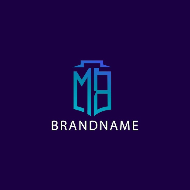 modern unique corporate mb letter logo design templete