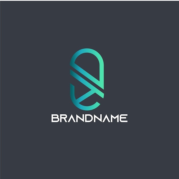 modern unique corporate nd letters logo design templete.