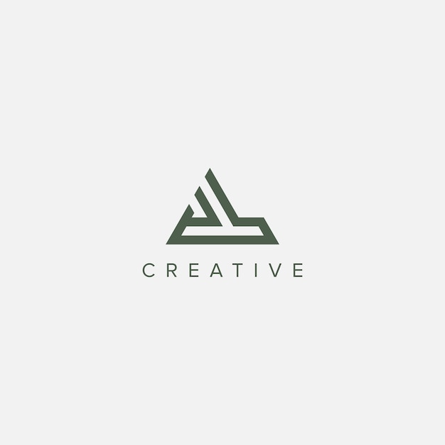 Vector modern unique letter al la logo design template vector