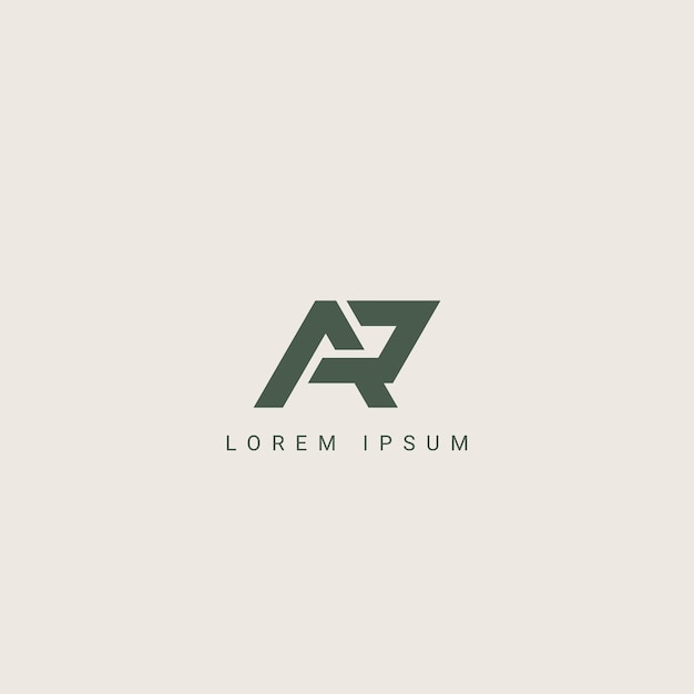 Modern unique letter AR AP AQ QA RA logo icon design template elements