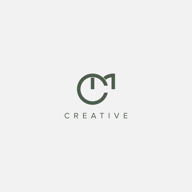 Vector modern unique letter cm mc logo design template vector