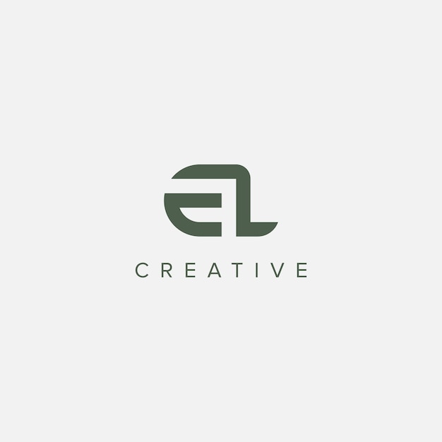 Vector modern unique letter el le logo design template vector