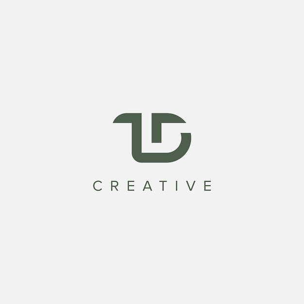 Vector modern unique letter td dt logo design template vector