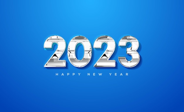 Modern unique numbers for happy new year 2023 poster