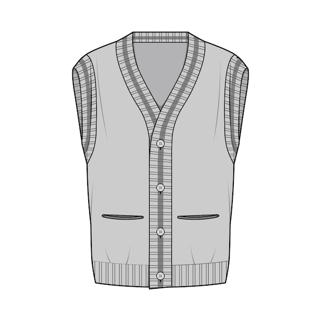 Vector modern unisex puffer vest design with vest text pattern silhouetted woman in white mockup