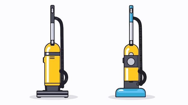 Vector modern vacuum cleaner icon in thin line style isolated on white background